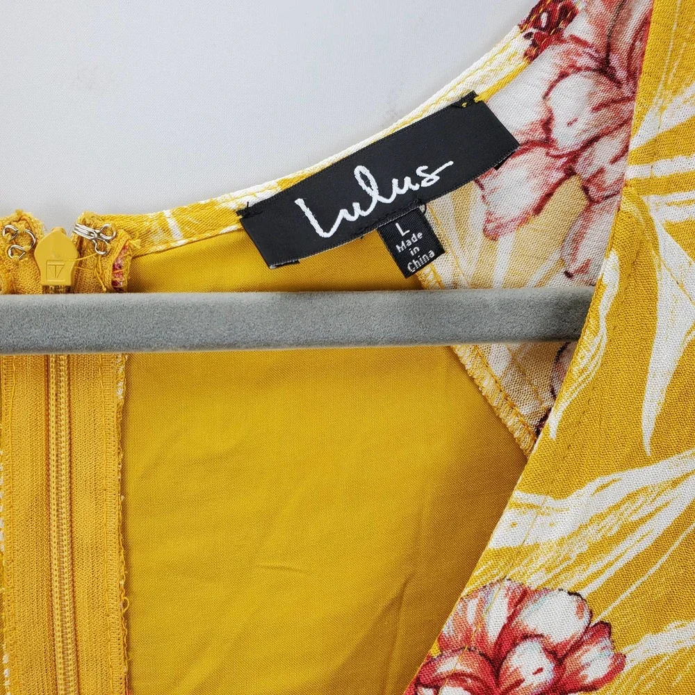 Lulus Garden's Glory Mustard Yellow Floral Print Culotte Jumpsuit - Picture 8 of 13